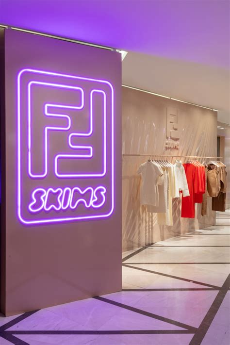 skims fendi pop up|fendi x skims pop up.